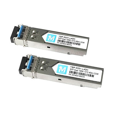 SMF модуль волоконно-оптического плагинового SFP-передатчика 100BASE 155M Duplex 40km 1310nm LC-коннектор DDM для сетевого подключения