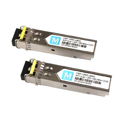 1.25G Duplex 80km 1550nm LC Connector DDM 1000BASE SMF Модуль волоконно-оптического питания