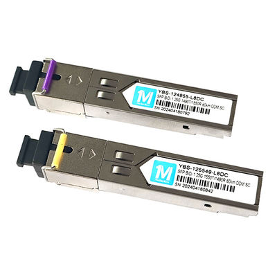 SMF Fiber Type 1.25G BIDI 80km 1490nm/1550nm SC Connector DDM WDM Simplex Optical Module Transceiver SFP Module для FTTX