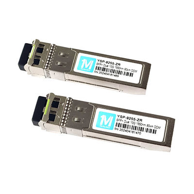 10G SFP Duplex LC 80km 1550nm LC DDM SMF 10GB Оптический модуль Одномодный SFP Модуль SFP 10G ZR 1550nm Длина волны