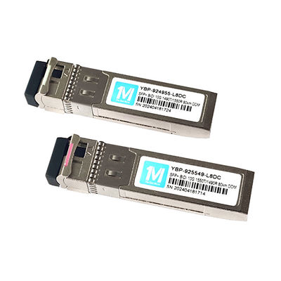 10G SFP BIDI 80km 1490nm/1550nm WDM LC Connector DDM оптический приемопередатчик для приложений в центрах обработки данных с пропускной способностью