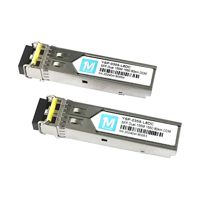 3 155M Duplex 80km 1550nm LC Connector DDM 100BASE SMF Модуль волоконно-оптического питания