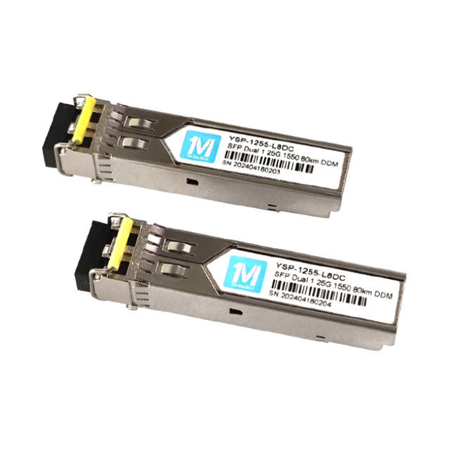 1.25G Duplex 80km 1550nm LC Connector DDM 1000BASE SMF Модуль волоконно-оптического питания
