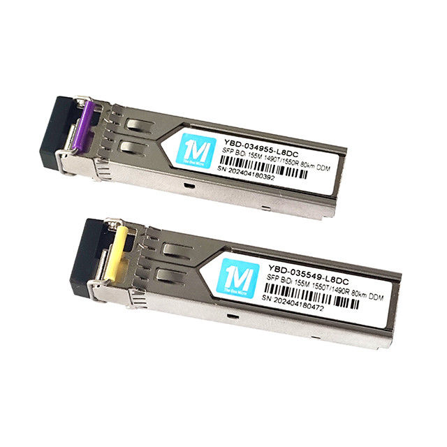 80 км Расстояние Время 3 года LC Connector DDM WDM Simplex Optical Module Transceiver SFP Module 155M BIDI 1490nm/1550nmn