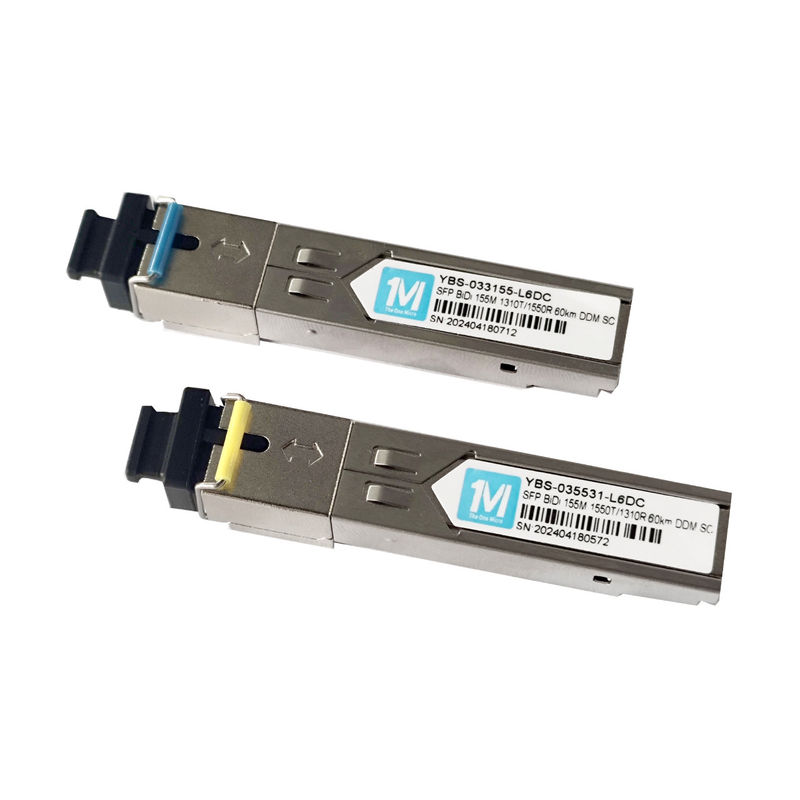 155M BIDI 60km 1310nm/1550nm SC Connector DDM WDM Simplex Optical Module Transceiver SFP Module для телекоммуникационных приложений