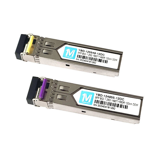 1.25G BIDI 120km 1490nm/1550nm LC Connector DDM WDM Simplex Optical Module SFP Transceiver для плавной работы сети