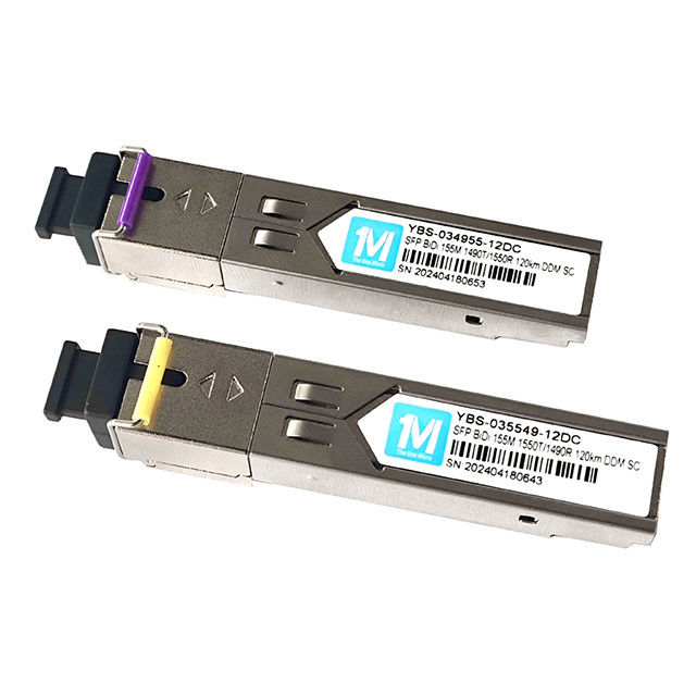 155M BIDI 120km 1490nm/1550nm SC Connector DDM WDM Simplex Fiber Optic Transceiver SFP Модуль с функциями DDM и WDM