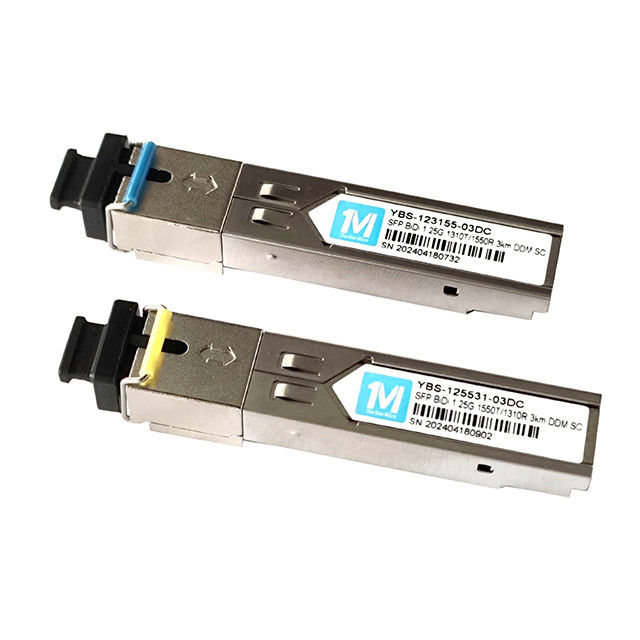 3 DDMI Да 1.25G BIDI 3km 1310nm/1550nm SC Connector WDM Simplex Optical Module SFP Transceiver для сетевых подключений