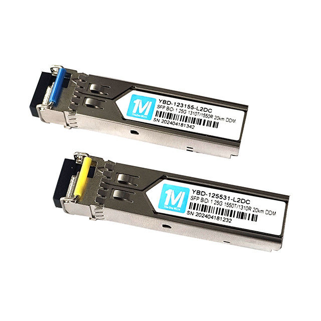 SMF Fiber Type 1.25G BIDI 20km 1310nm/1550nm LC Connector DDM WDM Simplex Optical Module Transceiver SFP Module для FTTX