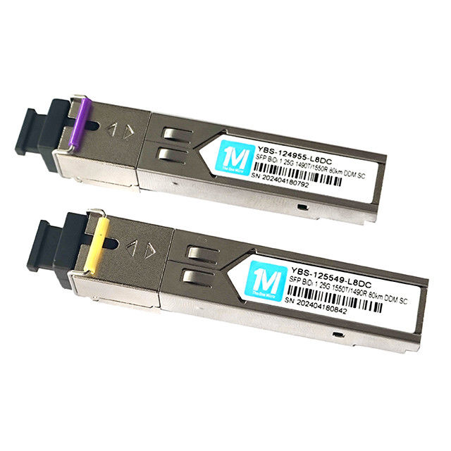 SMF Fiber Type 1.25G BIDI 80km 1490nm/1550nm SC Connector DDM WDM Simplex Optical Module Transceiver SFP Module для FTTX
