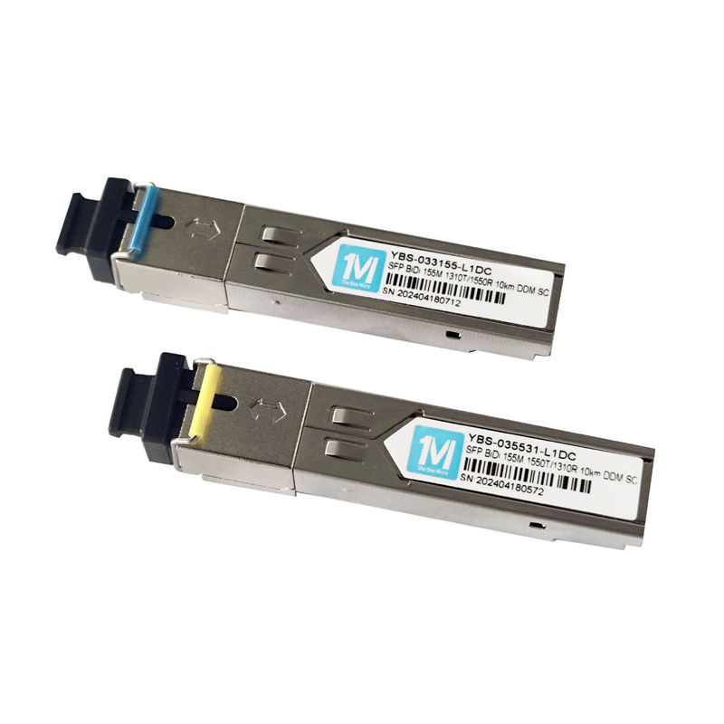 Тип волокон SMF 155M BIDI 10km 1310nm/1550nm SC Connector DDM WDM Simplex Optical Module Transceiver SFP для сетей FTTX