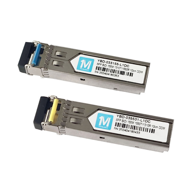 3.3V волоконно-оптические приемники 155M BIDI 10km 1310nm/1550nm LC соединитель DDM WDM Simplex SFP модуль для передачи данных