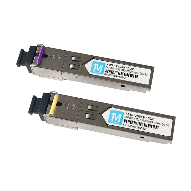 Длинное расстояние 1.25G BIDI 100km 1490nm/1550nm SC соединитель DDM WDM Simplex оптический модуль Передатчик SFP модуль