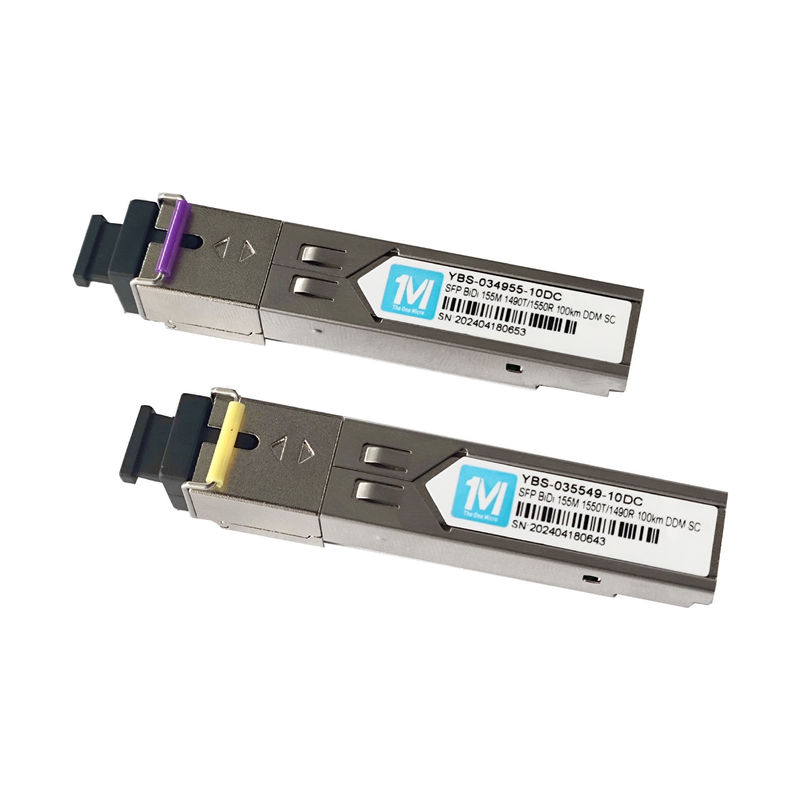Сеть 155M BIDI 100 км WDM SC Connector DDM Simplex Optical Module Transceiver SFP Module с длиной волны 1490nm/1550nm