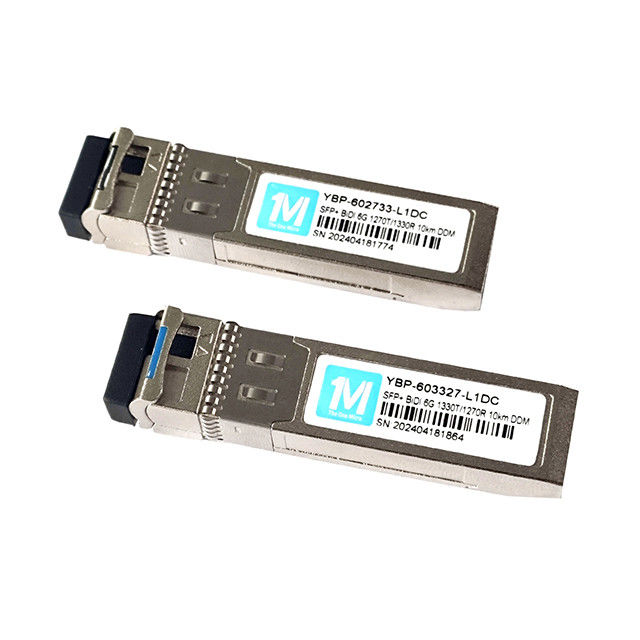 Одномодный волокно 6G SFP BIDI 10km 1270nm/1330nm WDM LC соединитель DDM оптический приемопередатчик со скоростью передачи данных